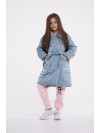 Пальто для девочки марки PTiTiT арт РТ-107 цвет голубой 