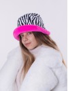 Зимняя шляпка зебра+экомех на утеплителе Level Pro