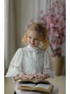 Блузка школьная Розовый Какаду арт 22305 цвет Молочный