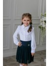 Школьная блузка для девочки марки Розовый Какаду арт 20306  цвет белый